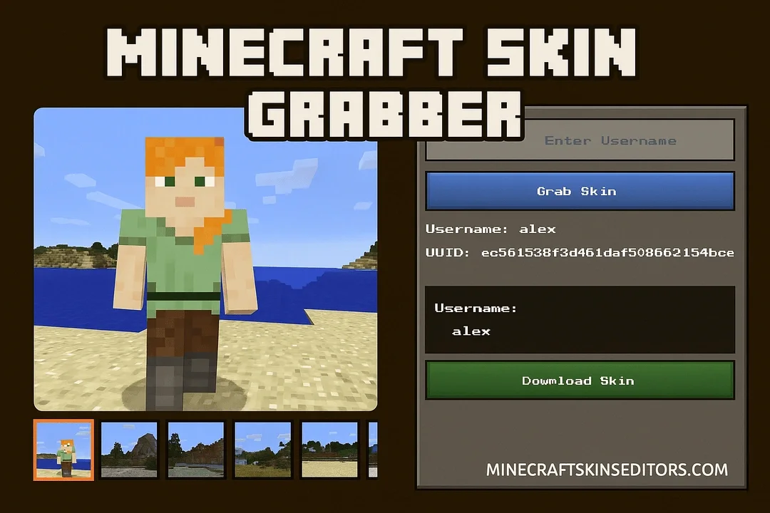 Minecraft Skin Grabber - Find and Download Any Player's Skin